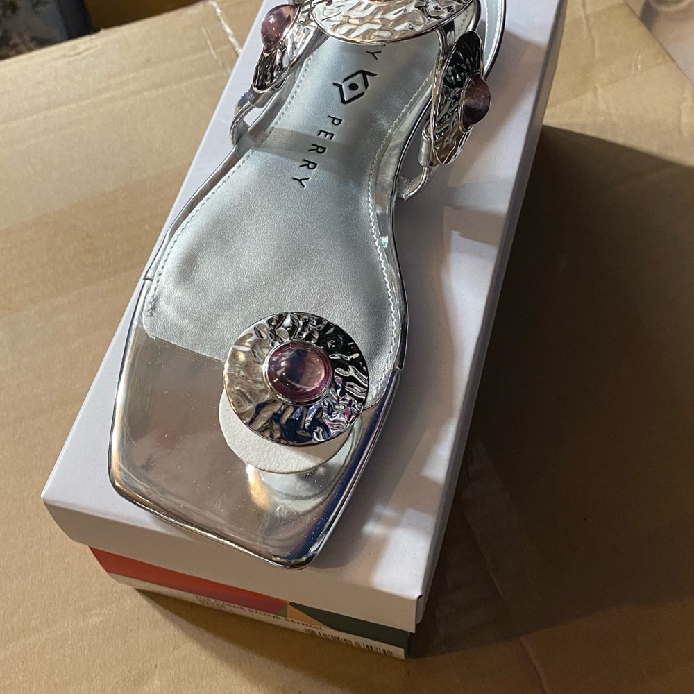 Katy Perry Collections Silver Heels with Purple Accents